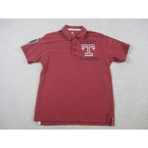 Texas Rangers Shirt Adult Medium‎ Red MLB Baseball Short Sleeve Polo Casual